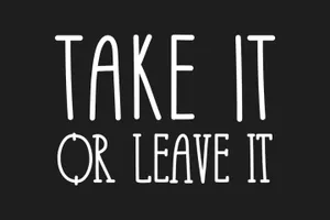 手绘细长英文字体Take It Or Leave It font for fre