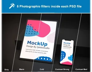 深色 iPhone 11 amp;amp; iPad Pro 样机素材下载