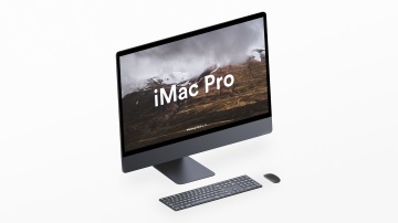 高分辨率iMac Pro一体机多角度样机模板 iMac Pro Kit