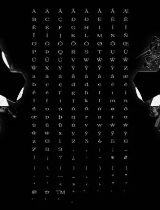 新潮流酸性艺术抽象英文衬线字体 FORGE - iris