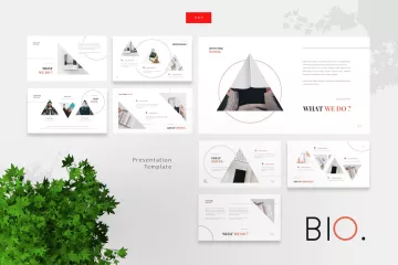 时尚高端简约清新几何图形powerpoint幻灯片