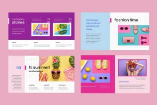 粉红色的女性产品介绍ppt模板下载