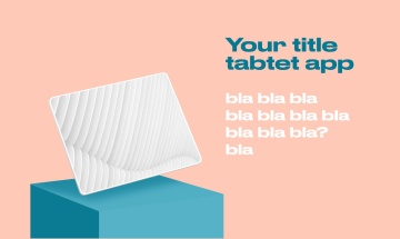 展台平板电脑屏幕预览样机模板 Tablet mockup