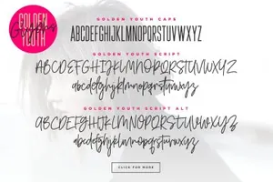 金色年华两款英文字体的巧妙结合 Golden Youth Font Duo