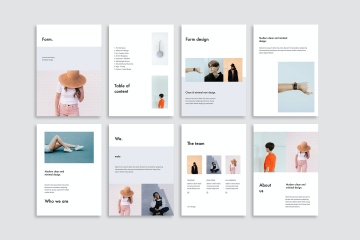 干净现代极简优秀的垂直风格ppt模板下载 FORM - Powerpoint Template