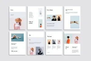 干净现代极简优秀的垂直风格ppt模板下载 FORM - Powerpoint Template