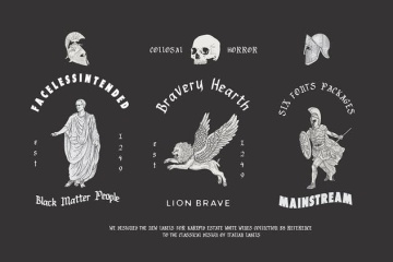 现代版式设计英文衬线字体 Liondales amp;amp; Extra