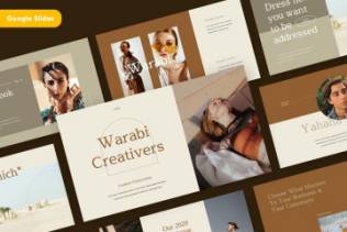 高端专业的高品质时尚lookbook Google Slides谷歌幻灯片