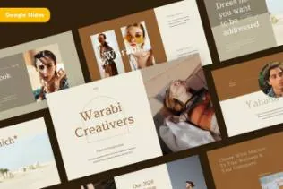 高端专业的高品质时尚lookbook Google Slides谷歌幻灯片
