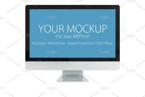 网站产品设计iMac样机展示模型 PSD iMac mockup