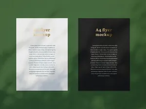 高品质的带有阴影质感的海报信纸房地产VI提案样机展示模型mockups大集合