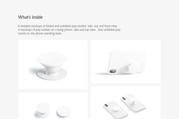 个性手机磁铁支架图案设计 Mockup