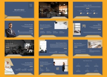 93极简主义酷炫ppt模板下载（PPTX