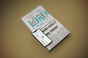 电子版报纸版式设计效果图样机 Newspaper App MockUp