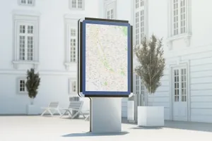 高品质的高端多用途城市LED广告房地产海报广告机设计VI样机展示模型