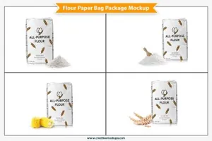 时尚好看的面粉包装设计样机 Package Mockup