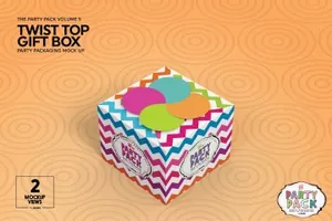 生日派对装饰样机套装Party Packaging MockUps