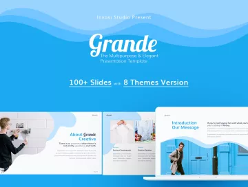 优雅简约的现代PPT幻灯片模板素材 Grande PowerPoint