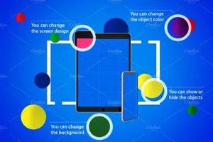 抽象创意场景的Apple苹果样机Abstract