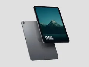 悬空的苹果平板电脑白模样机模板免费下载 iPad Air Mockups 样机模