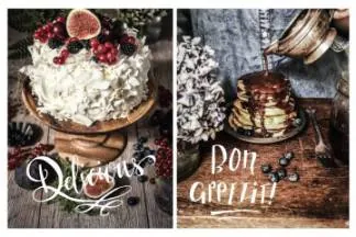 食品摄影装饰字体元素集合-