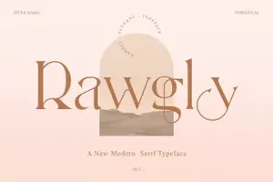 现代干净简约衬线英文字体 Rawgly A New Modern Serif T
