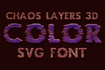混沌分层彩色装饰字体 Chaos Layers Color Font