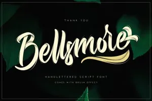 优雅的手写笔刷英文字体 Bellsmore Brush Script