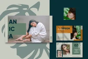 时尚摄影作品集PPT演示模板 ANICA - PowerPoint Template