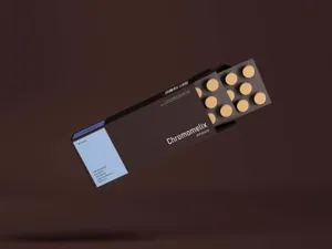 时尚高端专业的高品质药盒包装设计VI样机展示模型