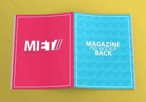 杂志画册封面设计展示样机