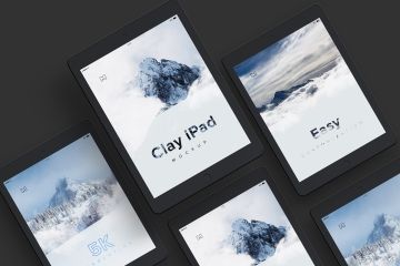 平板电脑样机素材 Clay iPad 9.7 Mockup 07