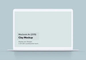 MacBook Air超极本屏幕预览样机模板 Clay Macbook Air