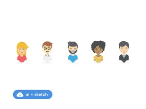 [Freebie] Cartoon Characters UI 素材