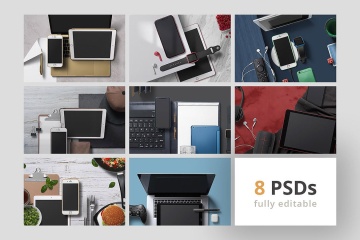 个性化APP网站设计效果预览样机 App UI Kit Mockups