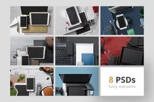 个性化APP网站设计效果预览样机 App UI Kit Mockups