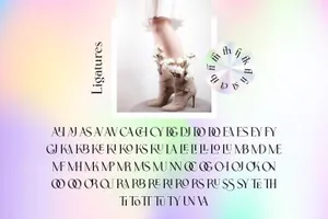 时尚优雅的连笔女性杂志婚礼衬线英文字体 Nissma - Modern Ligature Serif