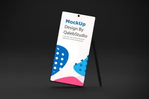 95Note 10大屏手机屏幕预览样机模板 Dark Note 10 Mockup