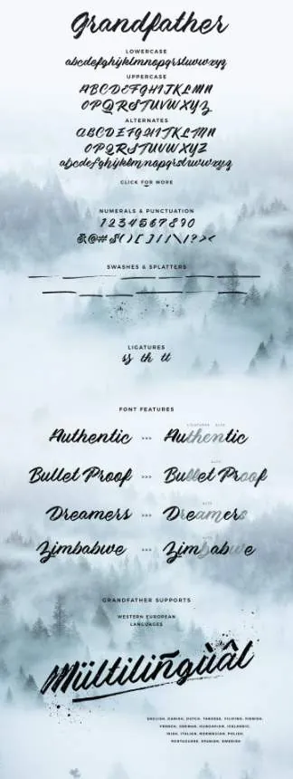 复古手写英文字体 Grandfather - Brush Script