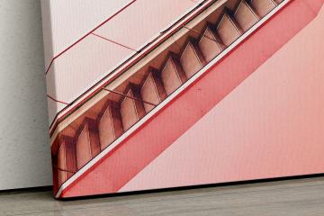 油画画布样机 Landscape Canvas Mockup Leaning on Wall