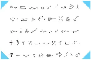 手绘箭头图标字体 Hand Drawn Arrows