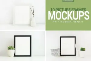 海报设计照片展示相框样机套装 Poster  Picture frame mockup