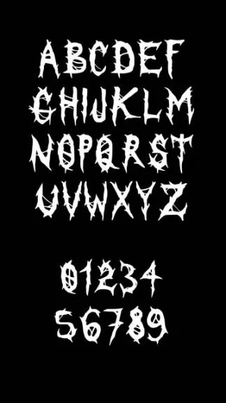 新潮酸性锋利笔锋潮牌符号英文字体免费下载 FREE scum trash font