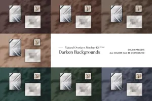 超级相框画框样机套装 Frame Natural Overlays Mockup Kit