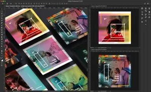 方形广告样机 Square Perspective Mockup 01