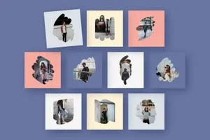 画笔笔画图形照片预览样机模板 Brush Stroke Photo Template