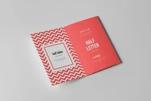 高品质时尚高端长方形房地产四折页海报DM宣传单画册VI样机展示模型