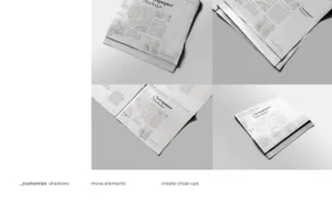 高品质的少见稀有房地产报纸广告设计VI样机展示模型