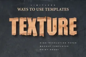 高端少见稀有的复古欧式房地产牛皮纸纸张样机展示模型