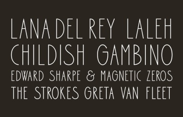 装饰艺术英文无衬线字体 Bellavista Condensed